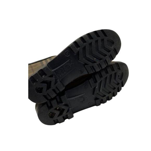 Burberry Nova Check Rain Boots Sz 38 Plaid Rubber Festival Equestrian Preppy - Picture 3 of 6